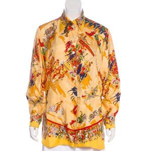 Hermès  Silk Scarf Print "Cirque Molier"  Blouse